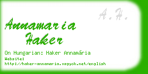 annamaria haker business card